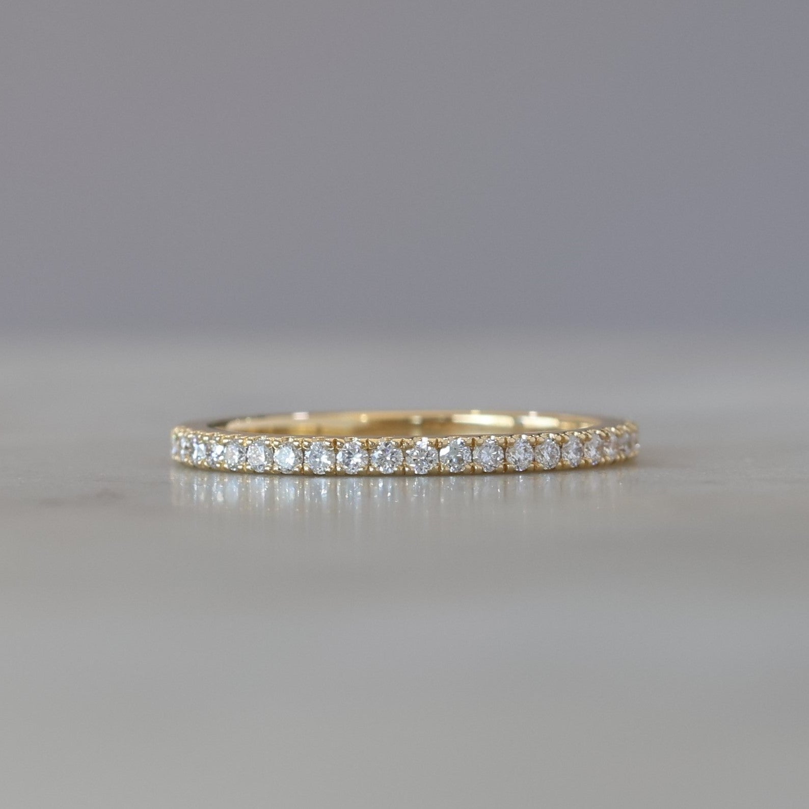 0.25 Carats Moissanite Round Shape Half Eternity Wedding Band