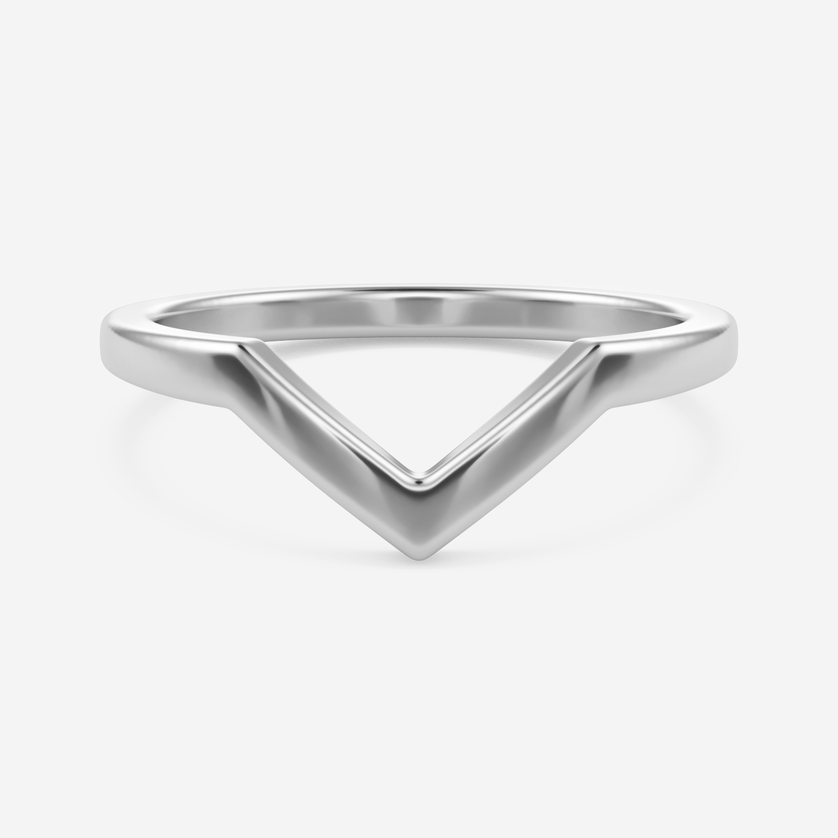 Classic V Shape Wedding Band